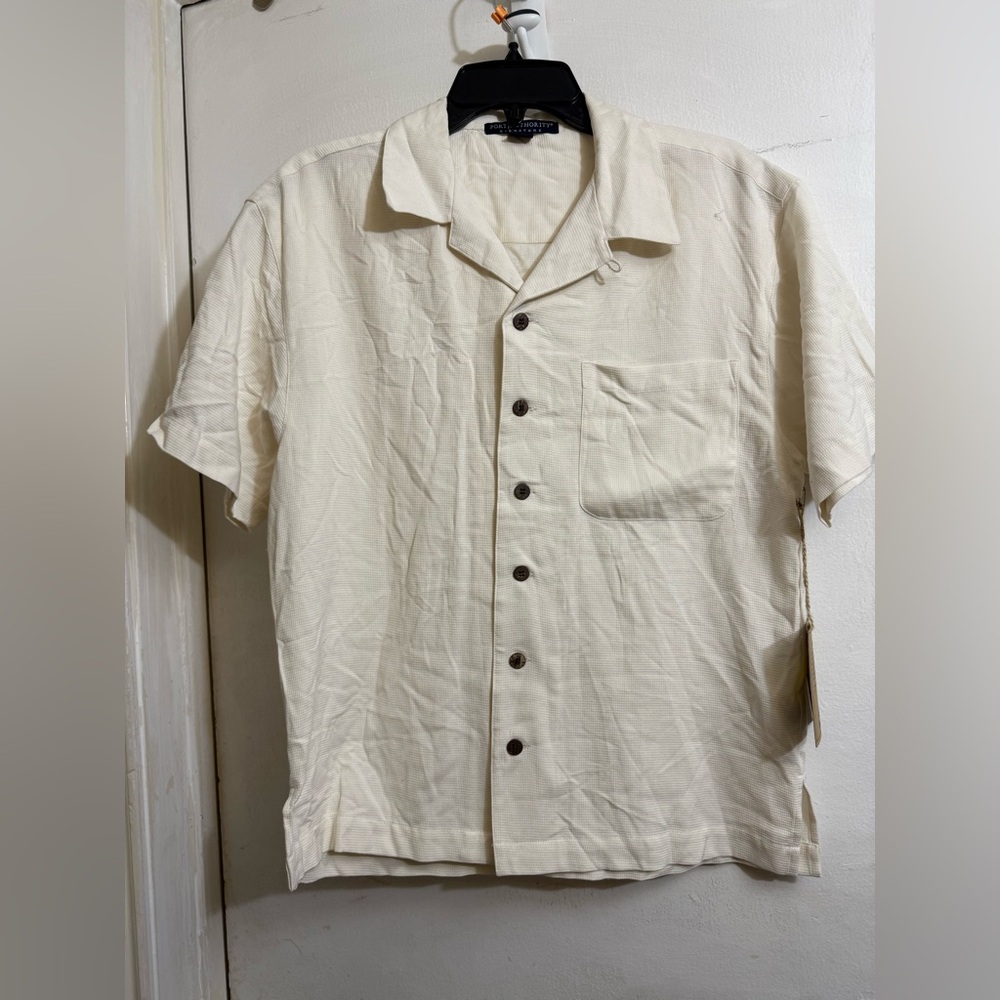 Port Authority‎ Ivory Men’s Short sleeve Shirt Size XS